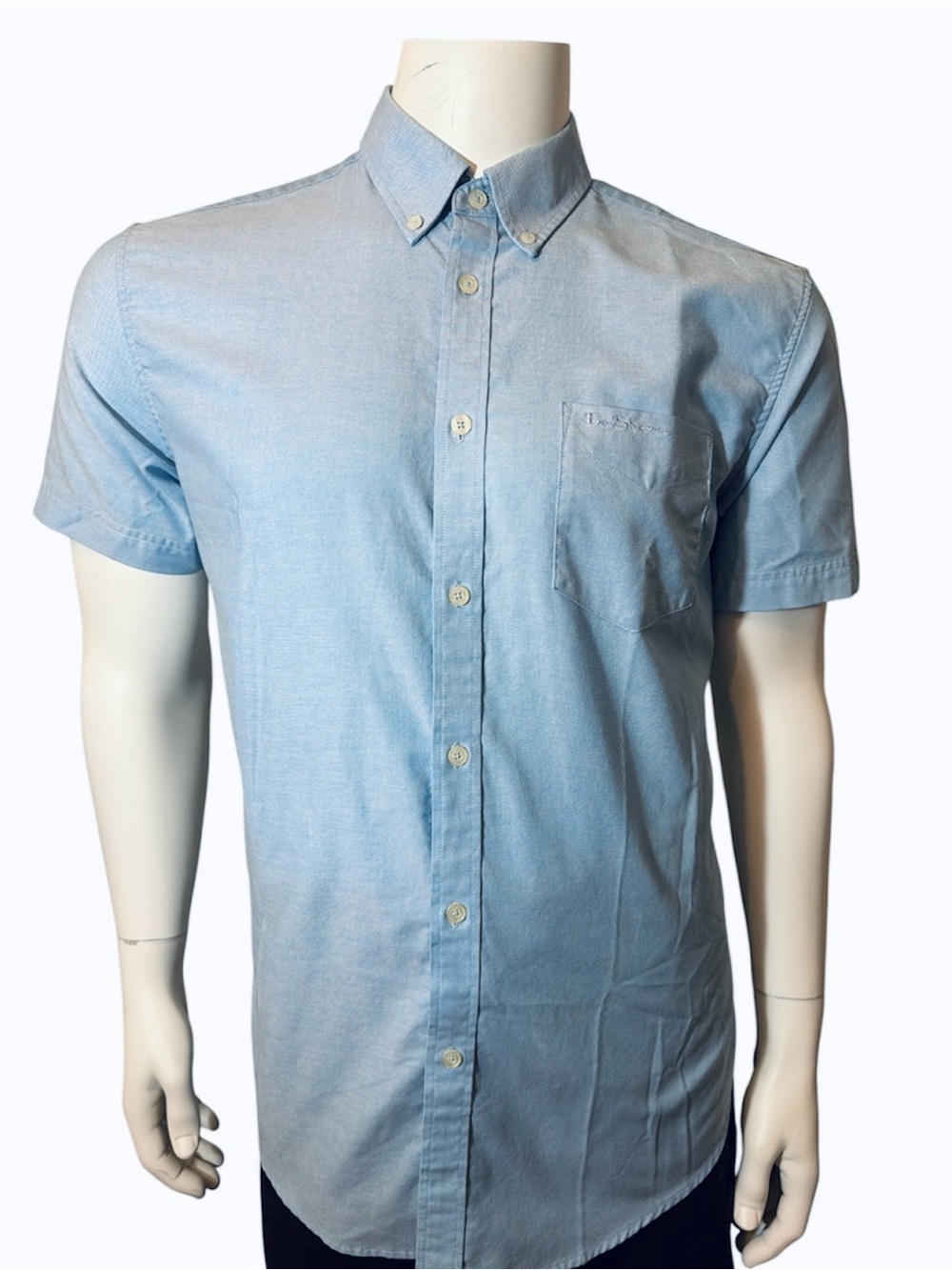 Ben Sherman Light Blue Short-Sleeve Button-Down Shirt